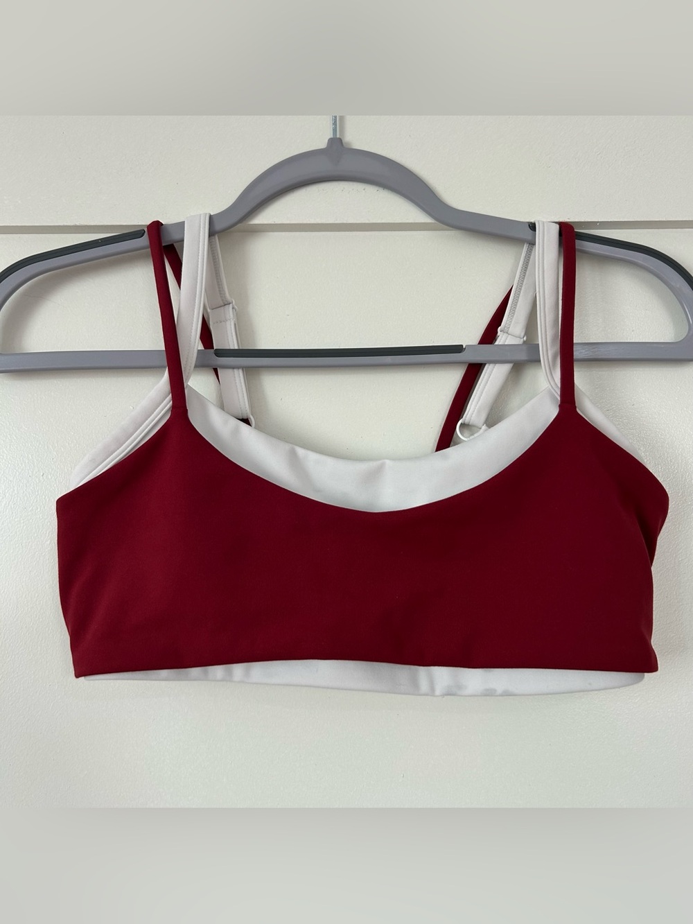 FORM Layered Bra Red/White Size Small